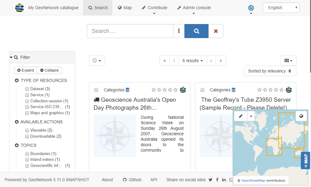 geonetwork spatial metadata