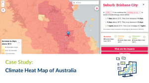 Climate heat map of Australia